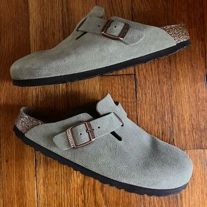 Birkenstock Boston Soft Footbed 39, 8/8.5 suede taupe
